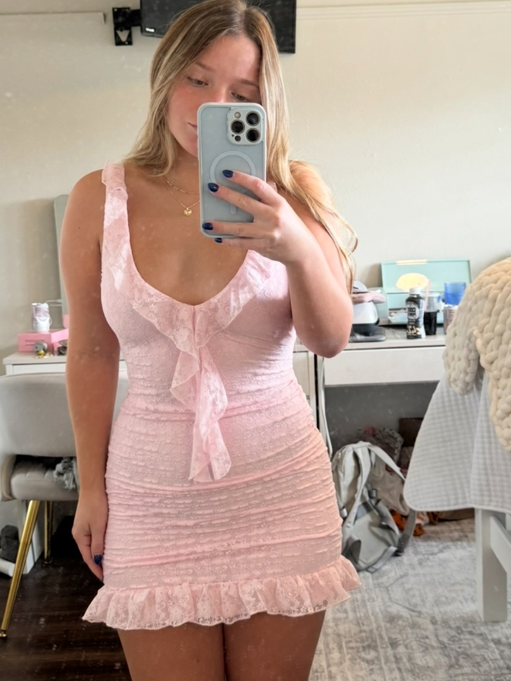 White Fox mini lace dress